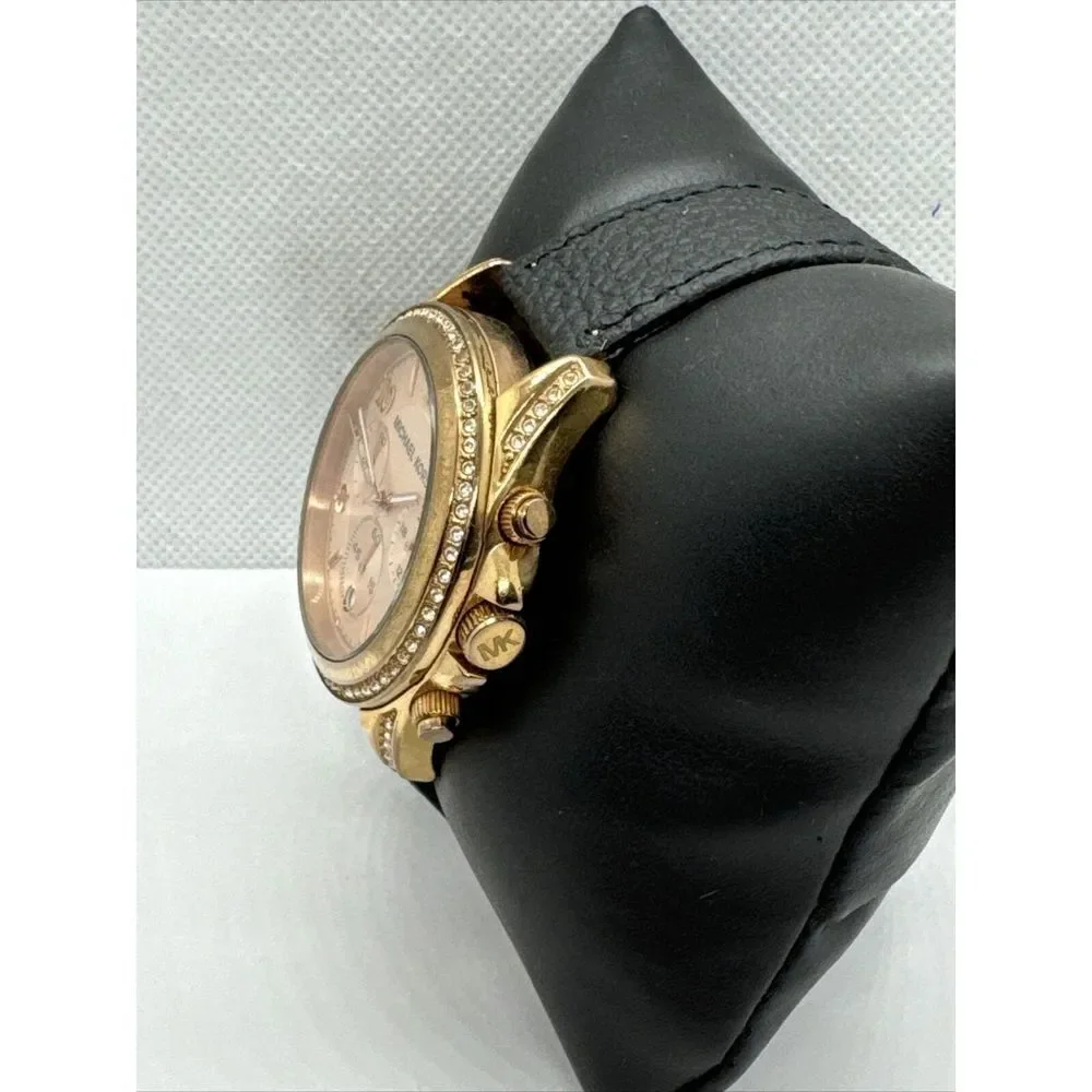 Michael Kors Blair MK5263 Women's Black Leather Analog Dial Quartz Watch JNA455
